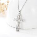 wholesale 925 Sterling Silver Tree of Life Cross Pendant Necklace Gift for Women-0-1