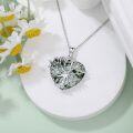 wholesale 925 Sterling Silver Moss Agate Tree of Life Necklace for Women - Hexagon/Oval/Heart/Coffin/Pear Shape Pendant - Best Gift for Birthday-0-1