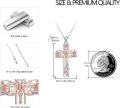 wholesale 925 Sterling Silver Rose Gold Plated Cross Dragonfly Lily Pendant Necklace-0-2