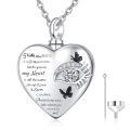wholesale 925 Sterling Silver Heart Urn Necklace With Butterfly And Eye Charm-0-0