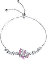 wholesale 925 Sterling Silver White Gold Plated Axolotl Bracelet with Tarnish Resistant Allergen-Free Design, Adjustable Chain for Women Gifts-Axolotl bracelets