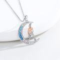 wholesale 925 Sterling Silver Moon Pendant with Runner Design - Gift Idea for Her-0-4