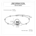 wholesale 925 Sterling Silver Penguin Heart Charm Bracelet Wholesale Gift for Women Sisters-0-2