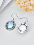 wholesale 925 Sterling Silver Blue Moonstone Bohemian Drop Earrings for Women-0-3