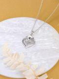 wholesale 925 Sterling Silver Heart Shape Crystal Caduceus Angel Wings RN Graduation Cap Necklace-0-5