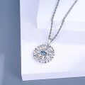 wholesale 925 Sterling Silver Sun With Evil Eye Pendant Necklace For Men Boys-0-1
