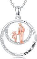 wholesale 925 Sterling Silver Father Daughter Necklace with Heartfelt Love You Pendant – Hypoallergenic, Nickel-Free, Timeless Bond Gift-0-0