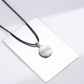 wholesale Copper Saint Michael Protect Us Oxidized Silver Blue Enamel Pendant Necklace-0-2