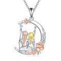 wholesale 925 Sterling Silver Infinity Pendant With Rose Gold Charm And Cz Stones-0-0