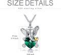 wholesale Sterling Silver Stone Elephant Urn Necklace for Ashes Memorial Jewelry Gift-0-16