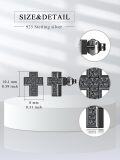 wholesale 925 Sterling Silver Cross Stud Earrings with Cubic Zirconia - Religious  for Her-0-7