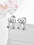 wholesale 925 Sterling Silver Dog Shaped Stud Earrings for Women - Hypoallergenic s-0-1