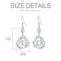 TOUPOP Sterling Silver Crystal 13th Heart Drop Dangle Earrings-0-2