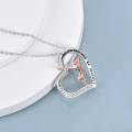 wholesale 925 Sterling Silver Yoga Heart Pendant Necklace-0-4