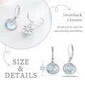 wholesale 925 Sterling Silver Blue Moonstone Filigree Leverback Earrings-0-4