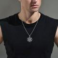 wholesale 925 Sterling Silver Star of David 777 Pendant Necklace for Men -0-2