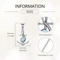 wholesale 925 Sterling Silver Infinity Anchor with Blue Stone Pendant Necklace - Nautical  for Women and Girls-0-2