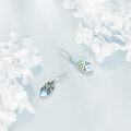 wholesale 925 Sterling Silver Abalone Shell & Moonstone Drop Earrings for Women - Vintage Style Floral Leverback Earings Gifts-0-4