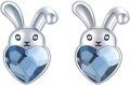 wholesale 925 Sterling Silver Hypoallergenic Cute Rabbit Heart Stud Earrings for Women Girls Birthday Gifts-0-0