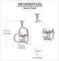 wholesale 925 Sterling Silver Heart-Shaped Axolotl Charm Necklace - Adorable Animal Jewelry for Women and Girls-0-4