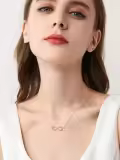 TOUPOP Sterling Silver Infinity Rose Necklace For Women Anniversary Birthday Mothers Day Gifts-0-4
