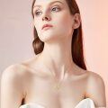 wholesale 14k Gold Mother Child Pendant Necklace Wholesale With Diamonds-0-1