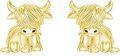 wholesale 925 Sterling Silver Highland Cow Sunflower Dangle Stud Leverback Hoop Earrings-0-6