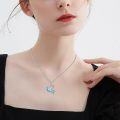 wholesale 925 Sterling Silver Natural Turquoise Bird Shape Pendant Necklace  for Women and Men-0-1