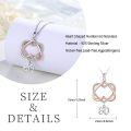 wholesale 925 Sterling Silver Double Heart with 60th Anniversary Charm Pendant Necklace s for Women and Girls-0-3