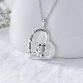 wholesale 925 Sterling Silver Cow Pendant Necklace with Cubic Zirconia and Heart Charm for Women Girls Mothers Sisters Friendship Gifts-0-3