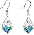 wholesale 925 Sterling Silver Mountain Abalone Shell Drop Earrings - Mother's Day Gifts for Her-0-0