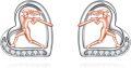 wholesale 925 Sterling Silver Sports Basketball Player Heart Stud Earrings s for Women-0-36