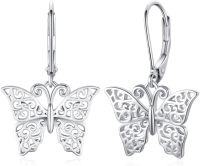 wholesale 925 Sterling Silver Opal Butterfly Earrings - Hypoallergenic Gifts for Women-Butterfly