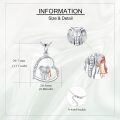 wholesale 925 Sterling Silver Elephant Girl Heart Pendant Necklace With Cubic Zirconia And Rose Gold-0-3