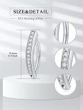 wholesale  925 Sterling Silver White Cubic Zirconia Belly Button Ring Hoop 14G 12mm Hypoallergenic Navel Jewelry Gift-0-1