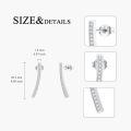 wholesale 925 Sterling Silver Natural Diamond Mini Bar Lightning Triangle Butterfly Stud Earrings for Women-0-4