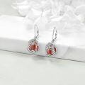 wholesale 925 Sterling Silver Tree Of Life Drop Earrings Wholesale With Green Stone-0-74
