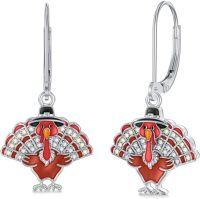 wholesale Sterling Silver Pumpkin Turkey Mushroom Dangle Earrings-Turkey