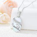 wholesale Sterling Silver Opal Animal Pendant Necklace Bear Panda Cat Koala Sloth Cardinal Unicorn Gift for Women Mom-0-17