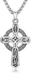 wholesale 925 Sterling Silver Celtic Cross Tree Of Life Pendant Irish Knot Necklace For Men & Women-0-0