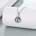 wholesale Sterling Silver Crystal Filigree Teardrop Pendant Necklace-0-50
