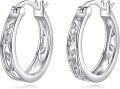 wholesale 925 Sterling Silver Hypoallergenic Small Hoop Sun Leaf Triangle Huggie Earrings for Women-0-0