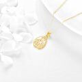 wholesale 14k Gold Family Of Three Pendant Necklace With White Enamel-0-4