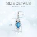 wholesale 925 Sterling Silver Blue Austrian Crystal Owl Pendant Charm Necklace -0-4