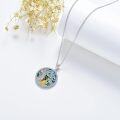 wholesale Sterling Silver Crystal Abalone Shell Animal Pendant Tree of Life Necklace-0-4