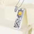 TOUPOP Sterling Silver Urn Necklace For Ashes With Funnel Filler-0-1