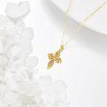 wholesale 14K Gold Hollow Out Ornate Cross Pendant Necklace for Women Gifts-0-3