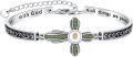 wholesale 925 Sterling Silver Mustard Seed Cross Bracelet with 12 Birthstones God All Things Possible Bangle Christian Jewelry Gift for Women-0-0