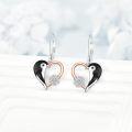wholesale 925 Sterling Silver Penguin Heart Snowflake Dangle Drop Earrings for Women -0-4