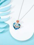 TOUPOP Sterling Silver Crystal Granddaughter Necklace Birthday Gifts-0-4